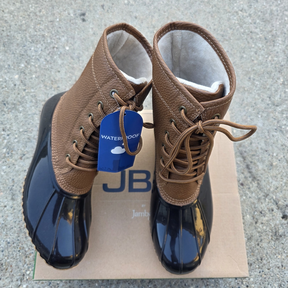 JBU Brown and Black Waterproof Boots 7.5